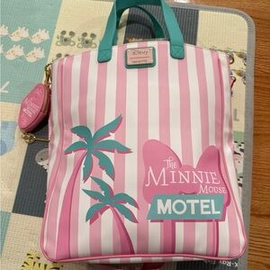 Disney Minnie Mouse Pink and Teal Tote